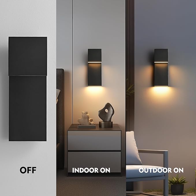 Modern Large Outdoor Wall Lights Integrated LED Outdoor Wall Sconces Lighting - Image 6