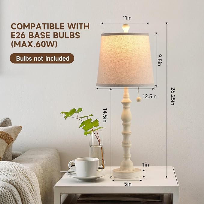 Terpsichore Lamps for Living Room Modern Farmhouse Table Lamp Bedside Reading - Image 6