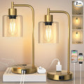 QiMH Set of 2 Industrial Touch Control Table Lamps by Qimh