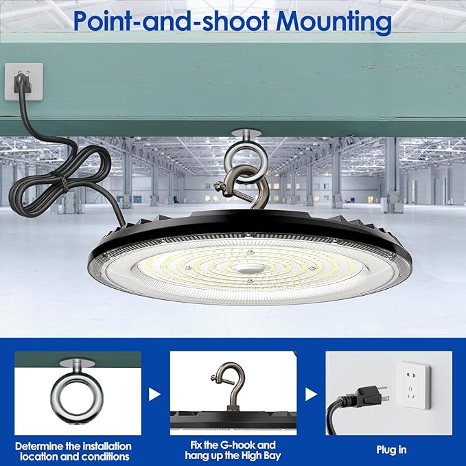 LED High Bay Light ECO 200W x1, 5000k 22500lm Non-Dimmable IP65 - Image 4