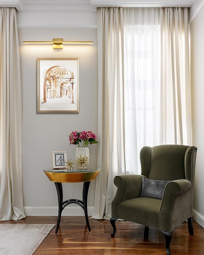 Rechargeable Battery Operated Wall Sconce Set of Two, 24 Inch, 3000K/4500K/6000K - Image 8