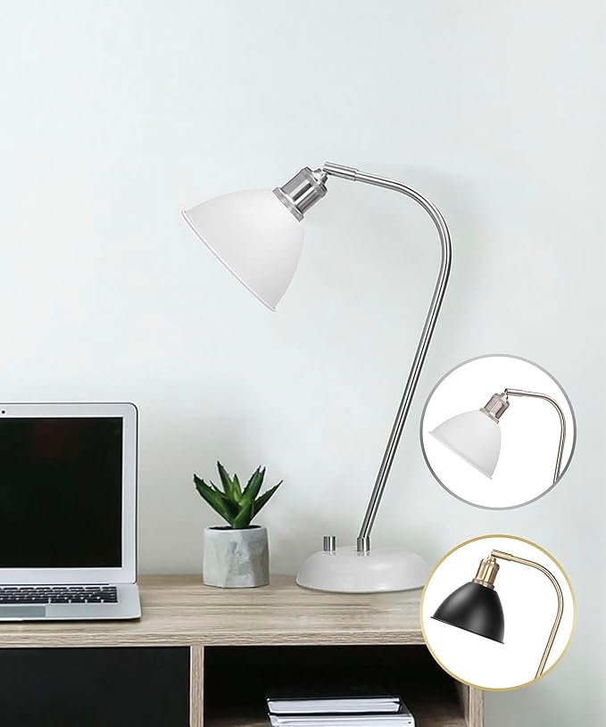 HarvestLand Halo Silver White Adjustable Desk Lamp – Reading Lamp, Pharmacy by Harvestland