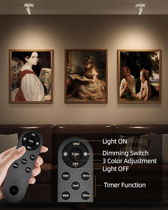 EZVALO Battery Powered LED Spotlight Indoor, Wireless Picture Lights - Image 4