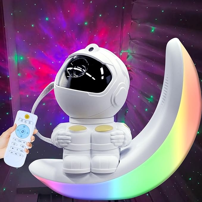 Astronaut Star Projector Galaxy Light, Built-in Speaker 360° Space Man Buddy by 2win2buy