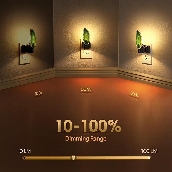 Briignite Agate Night Lights Plug into Wall, Dimmable Night Lights - Image 2