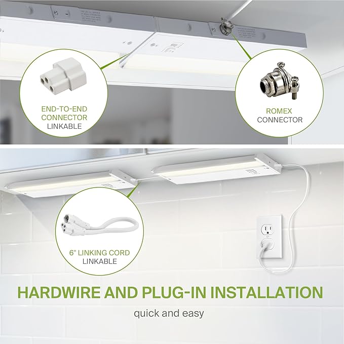 ASD Swivel LED Under Cabinet Lighting, 12 Inch 5W, Hardwired or Plug-in - Image 7
