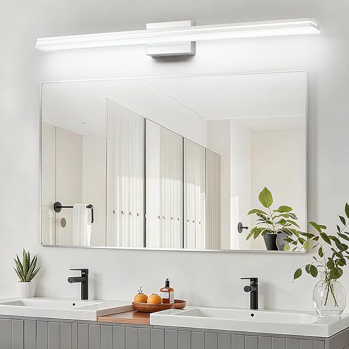 SineRise 48-Inch LED Modern Bathroom Vanity Light Bar, Chrome Modern Acrylic - Image 5