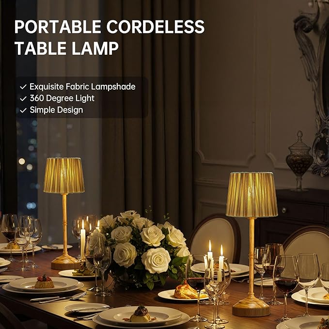 Cordless Rechargeable Mini Lamp, Small Touch Desk Lamp - Image 8