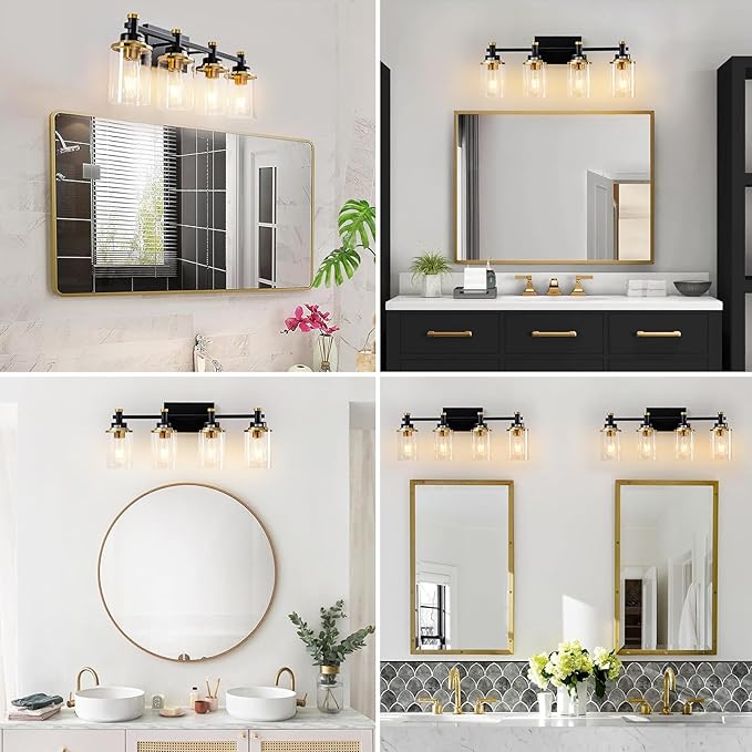 Modern Black & Gold Vanity Lights - Image 7
