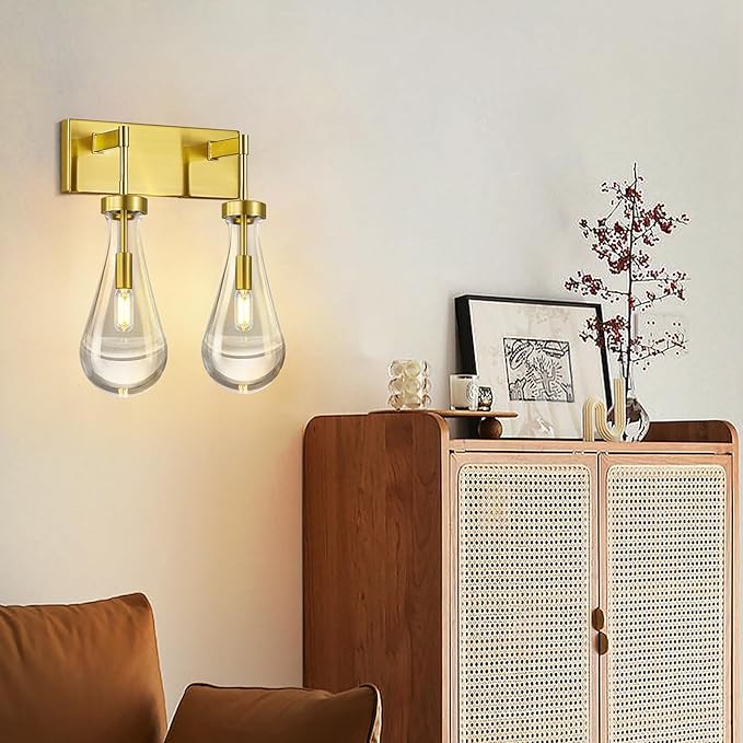 Raindrop Wall Sconces Gold Crystal Sconces Wall Decor Modern Lighting Glass - Image 5