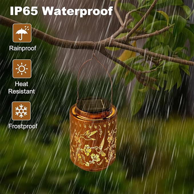 Decorative Hummingbird Solar Lantern, Birthday Gifts - Image 4