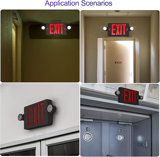 CM MZY Exit Sign with Emergency Lights, Exit Signs Light with Battery Backup - Image 5