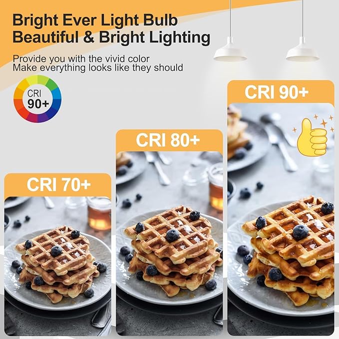 Leools Half Black LED Light Bulbs, Dimmable 6W Edison Bulbs, 4000K Daylight - Image 6