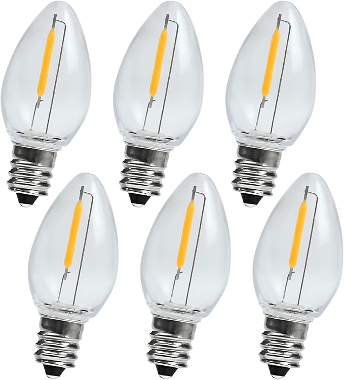 Night Light Bulb – C7 E12 LED Bulbs – Candelabra, 0.6 Watt Equivalent 7W by MYEMITTING