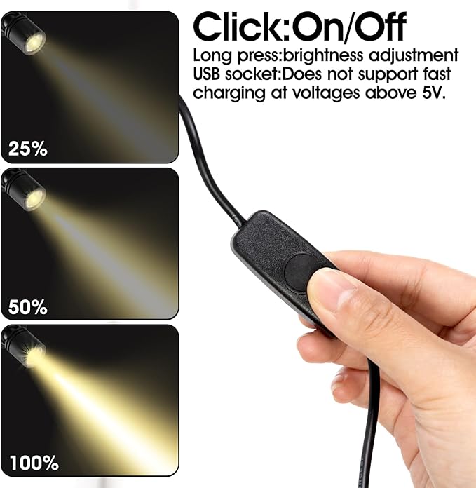 DEDC 6pcs Mini LED Spot Lights, 1W 5V 3000K Under Cabinet Lights, Mini - Image 6