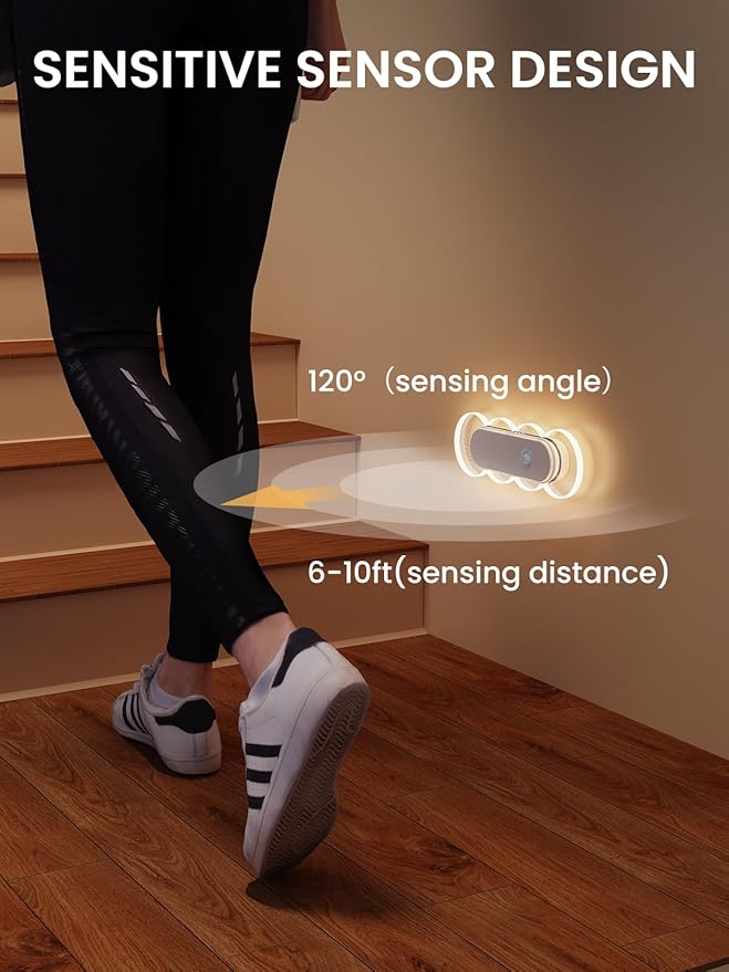 Motion Sensor Night Light, Rechargeable Warm White Night Lights, LED Battery - Image 4
