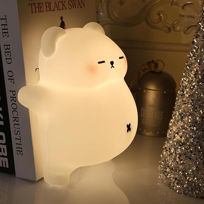 Squishy Night Light for Kids, Bear Silicone Night Light - Image 2