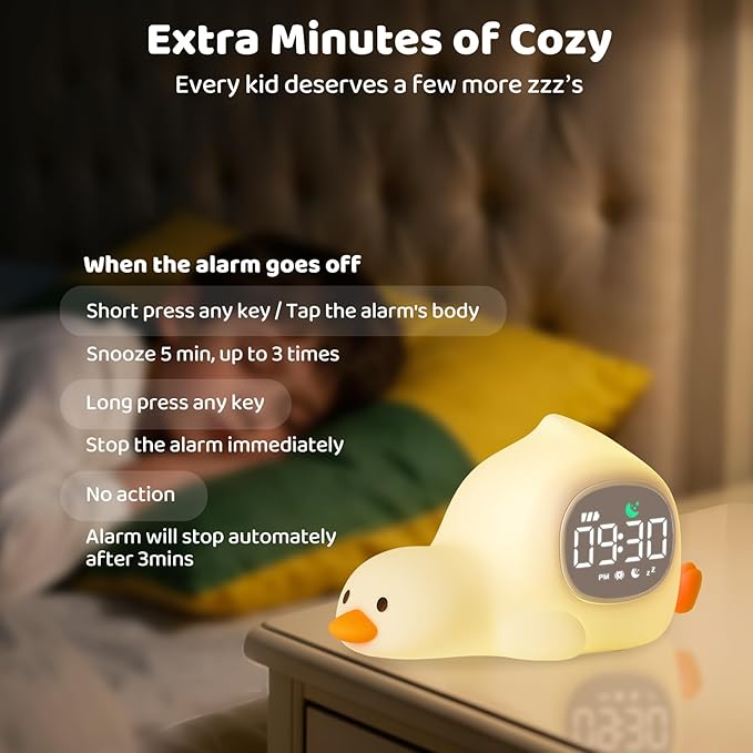 Laying Duck Alarm Clock with Night Light - Image 8