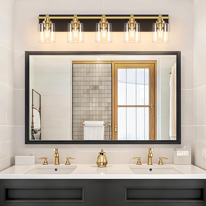 5 Light Modern Bathroom Light Fixtures Over Mirror, E26 Socket - Image 2