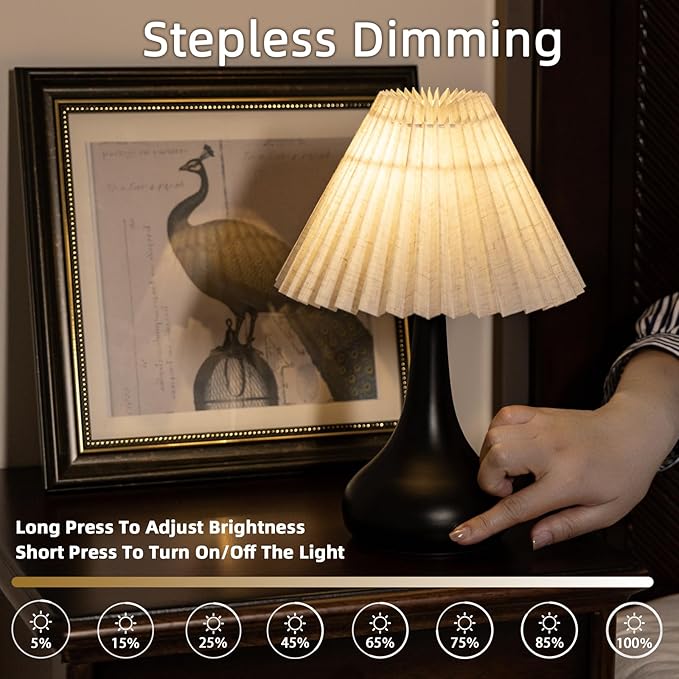 MJ PREMIER Cordless Lamp, Rechargeable Table Lamp - Image 3
