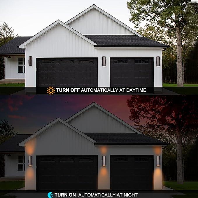 Dusk to Dawn Outdoor Lighting, Modern Up Down Porch Lights Outdoor Cylinder - Image 7