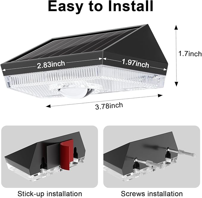 Ellasay Solar Fence Lights Outdoor: 10 Lighting Modes - Image 7