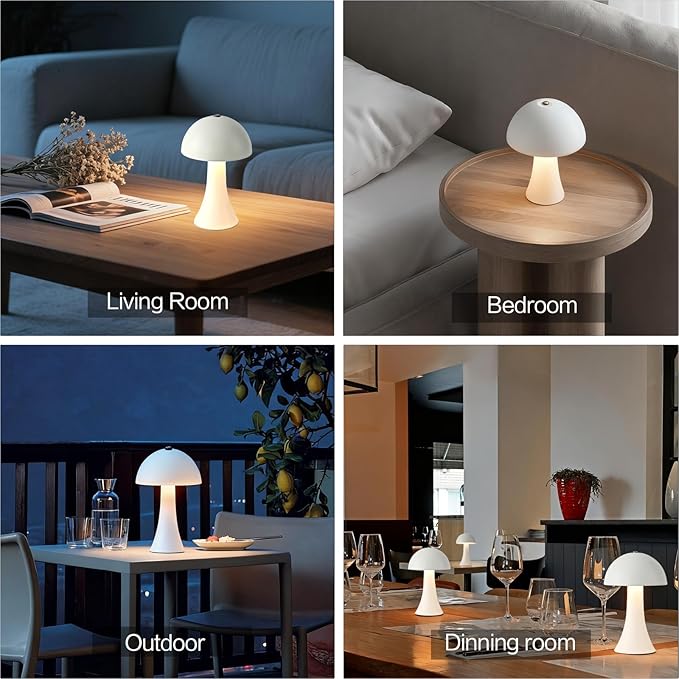 Cordless Table Lamp, Portable LED Desk Lamps, 1800mAh Battery Operated - Image 5