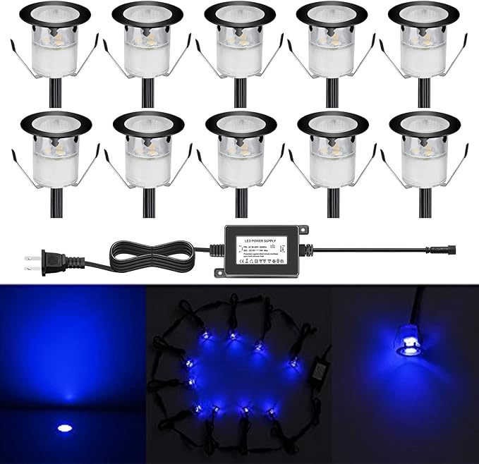 Low Voltage LED Deck Light Kit Stainless Steel Waterproof Recessed Wood Decking by QACALEDOutdoorRecessedDeckLightingKits