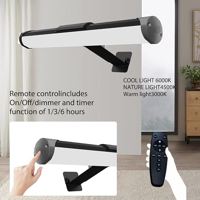 MIOBLUE Picture Light Battery Operated, 13.8in Wireless Art Light - Image 4