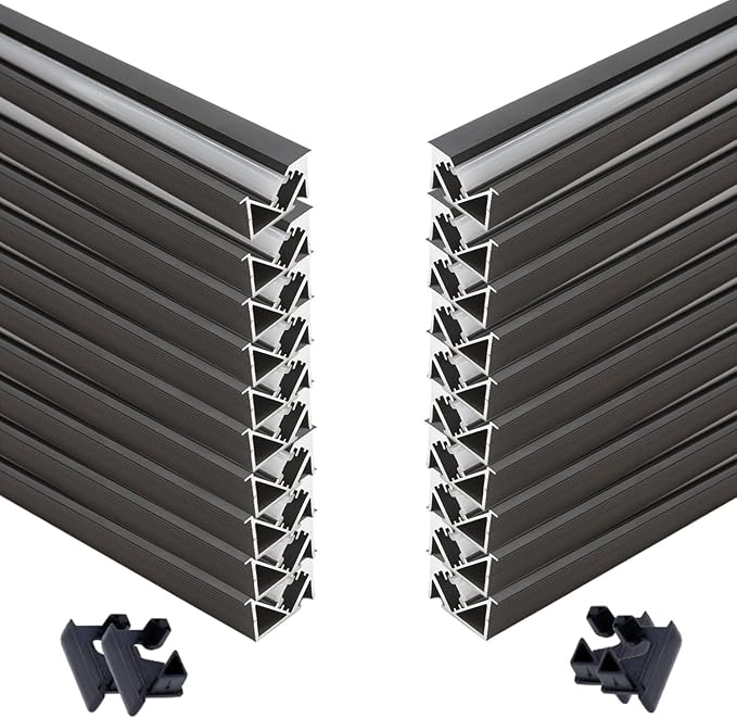 20 Pack 3.3ft/1 Meter Invisible Recessed YW-Shape LED Aluminum Channel System by KSDLMPA