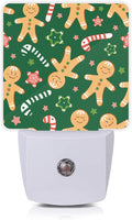 Christmas Night Light, Cookies and Candy Canes Plug in Night Lights 0.5W Sleep by Oeaskly