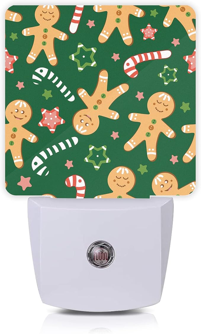 Christmas Night Light, Cookies and Candy Canes Plug in Night Lights 0.5W Sleep by Oeaskly