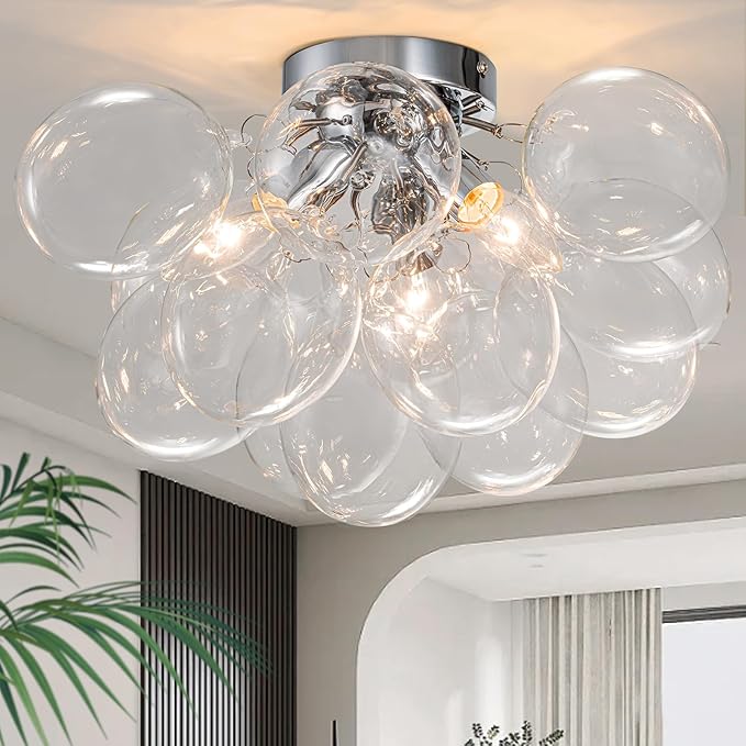 GoYeel Ceiling Light Chandelier Modern Kitchen Lights Ceiling Flush Mount Glass by GoYeelLighting