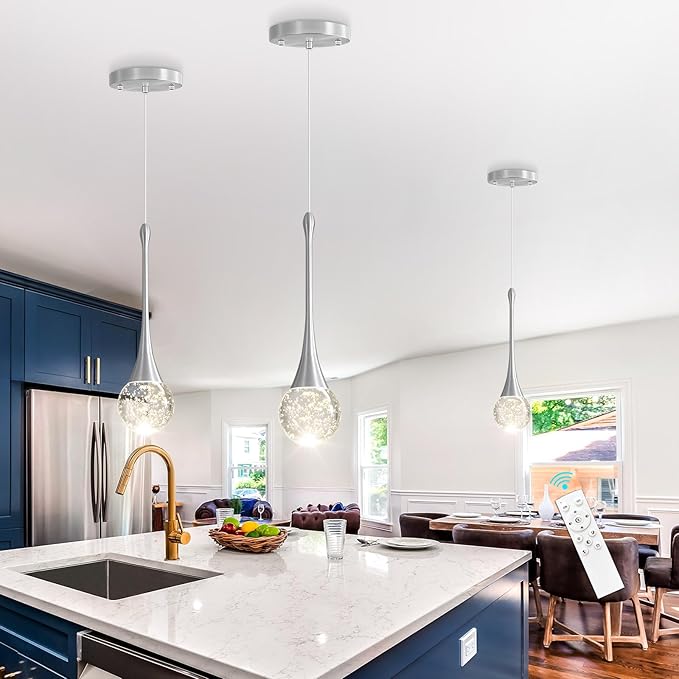 Modern Pendant Lights for Kitchen Island LED Dimmable Crystal Glam Ceiling - Image 3