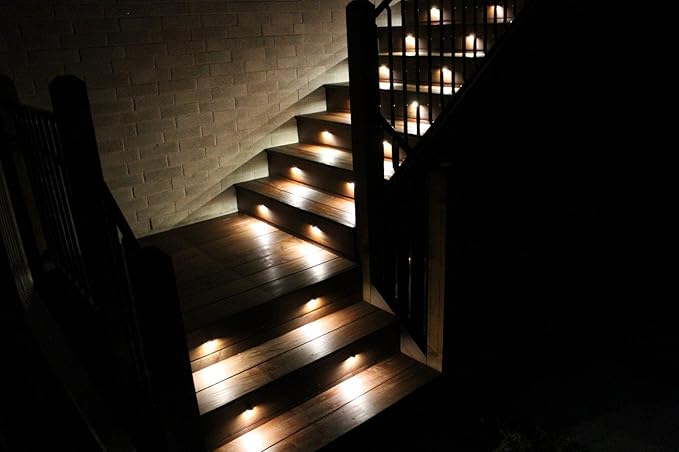 FVTLED Pack of 6 Low Voltage LED Stair Deck Lights kit Φ1.38 Outdoor Garden - Image 8