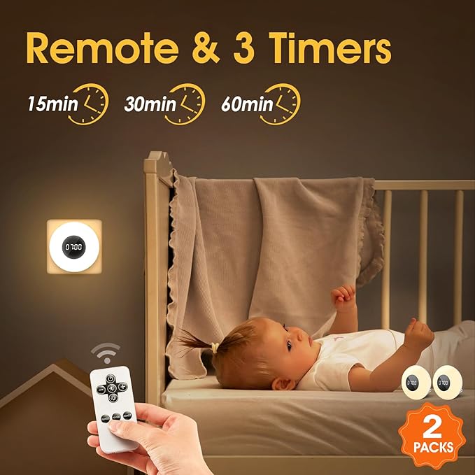 One Fire 【2 Pack】 Bathroom Clock, 10 Levels Dimmable+3 Light Colors+Remote - Image 5