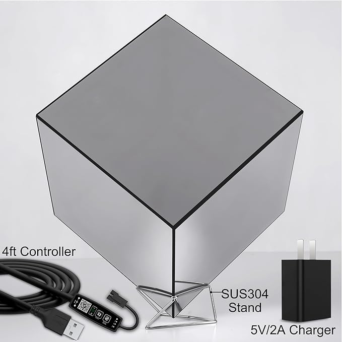 Infinity Hyper Cube LED Table Lamp, Color-Changing Music-Sync APP-Controlled - Image 2