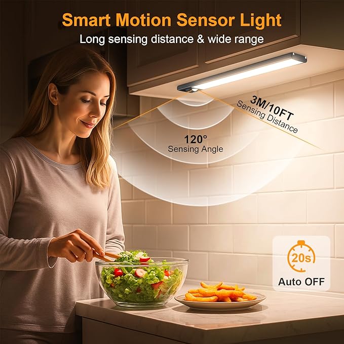 Gritin 10.2inch Under Cabinet Lighting Rechargeable -84 LED Super Bright - Image 7