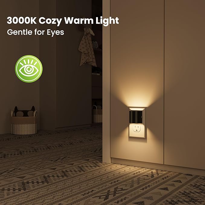 Night Lights Plug into Wall, LED Night Light 2 Pack, Soft Glow Night Lights - Image 2
