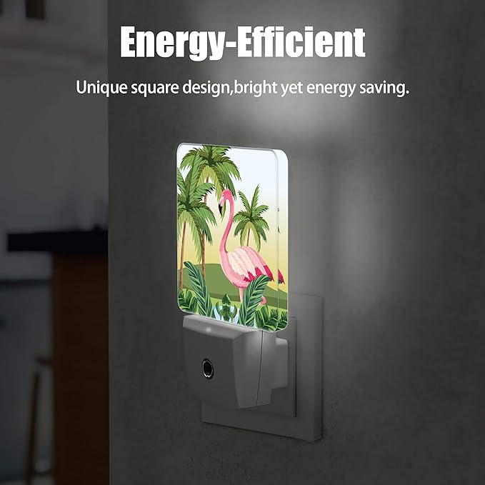 Tropical Flamingo Cartoon Night Light, Dusk to Dawn Smart Sensor Nightlight - Image 5