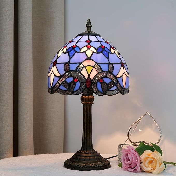Tiffany Lamp Stained Glass lamp Small Bedside Table Lamps - Image 3