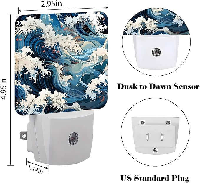 Movement of Waves Night Light, Plug-in Night Lights - Image 2