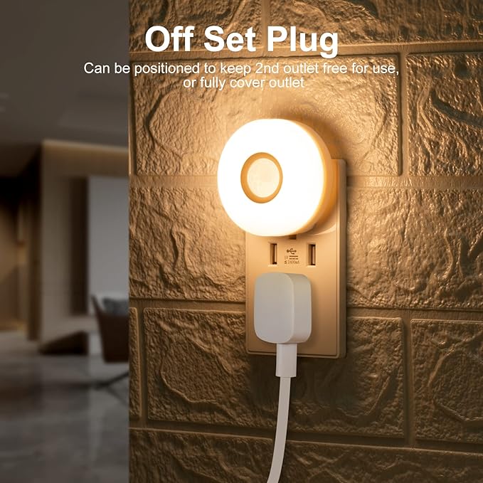 YELKO Night Light Plug in, 200LM Super Bright Plugin Nightlights, LED Motion - Image 6