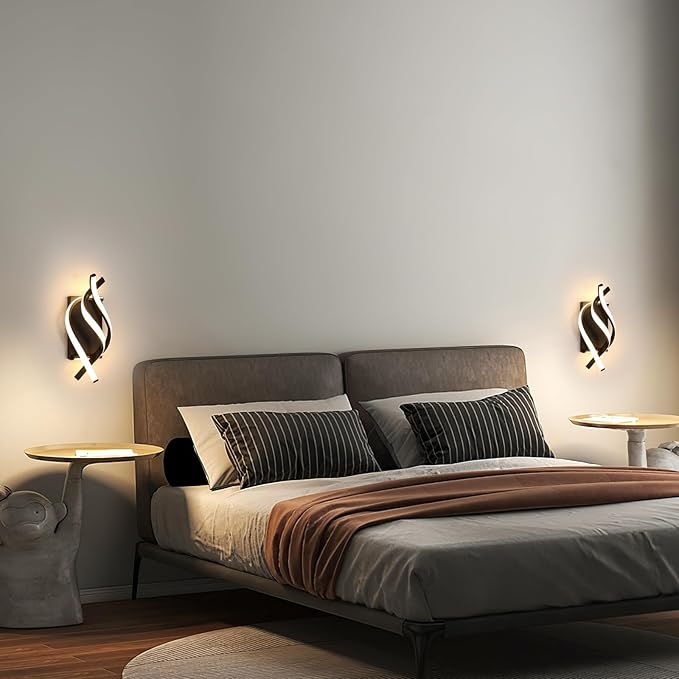DELIPOP Wall Sconces, Spiral Modern LED Wall Sconce Lighting, 21W 3000K Warm - Image 8