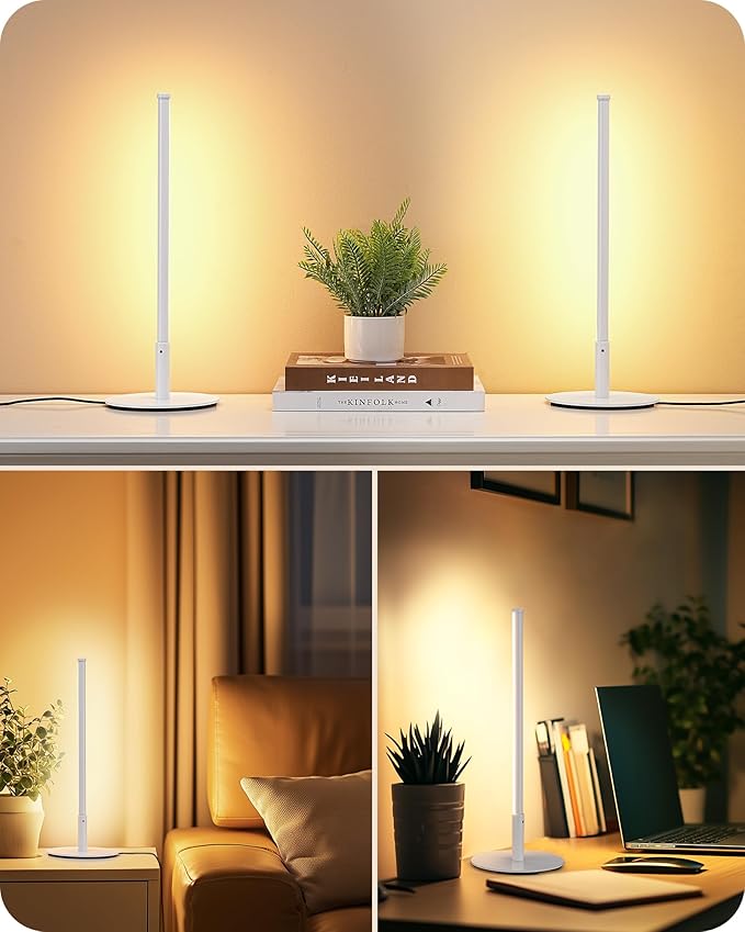 EDISHINE Upgraded LED Table Lamp Set of 2, 16.9" Dimmable Modern Bedside Lamps - Image 7