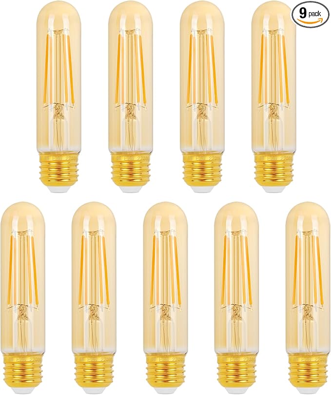 E26 T10 LED Light Bulbs, 5 Inch Vintage Tubular Thin Edison Bulbs, 2200K by Decoaui