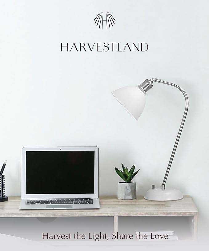 HarvestLand Halo Silver White Adjustable Desk Lamp – Reading Lamp, Pharmacy - Image 7