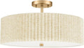 Semi Flush Mount Ceiling Lights, 4-Light 18" Gold Light Fixtures Ceiling Mount by Audickic