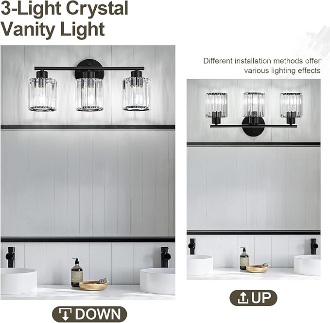 Crystal Bathroom Light Fixtures, Bathroom Lighting Fixtures Over Mirror - Image 7