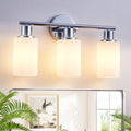 DLLT 3-Light Bathroom Light Fixtures: Chrome Modern Vanity Lights by DINGLILIGHTING